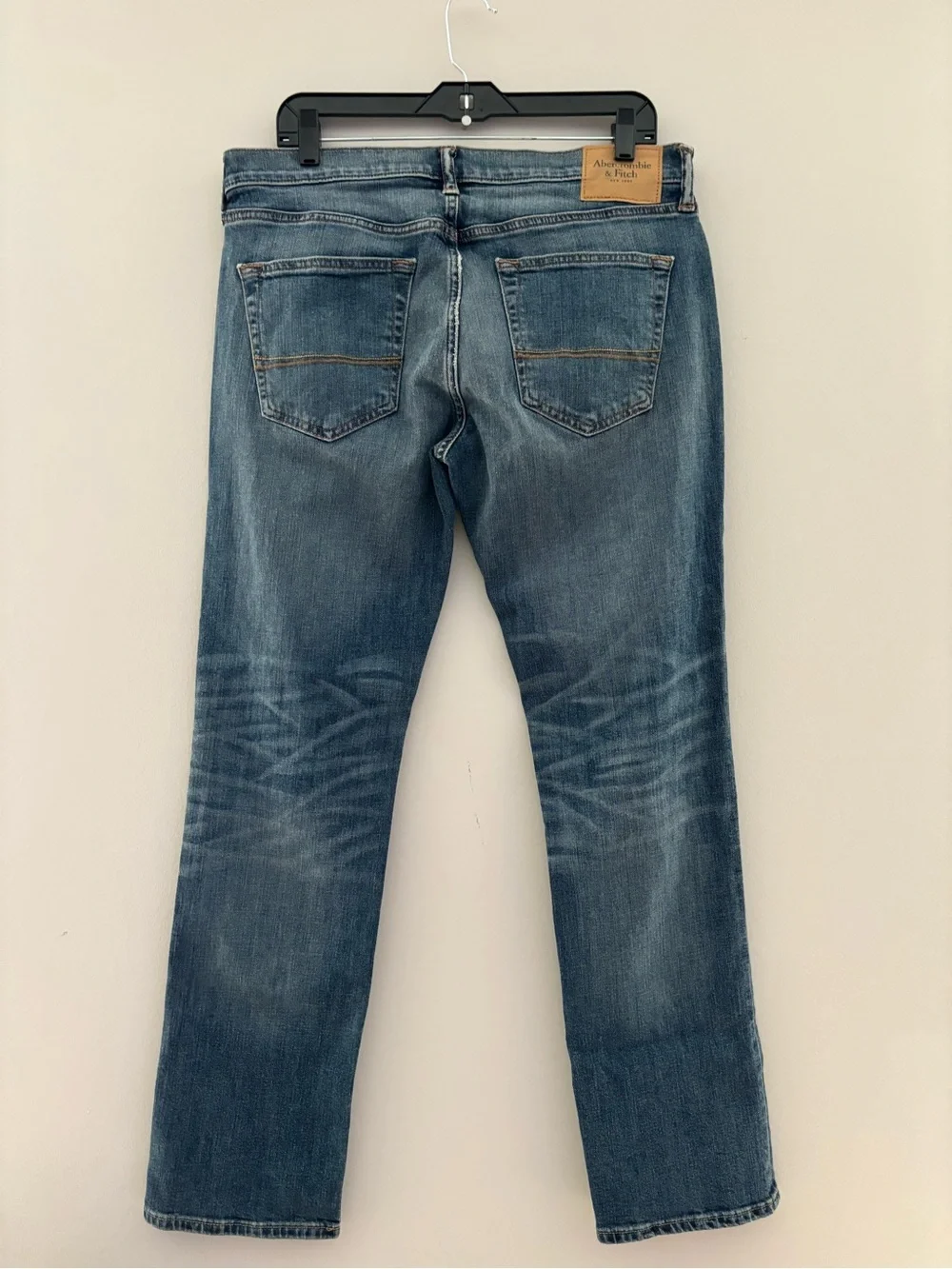 Abercrombie & Fitch Slim Straight Jeans Men's W34 L32 Medium Wash Denim